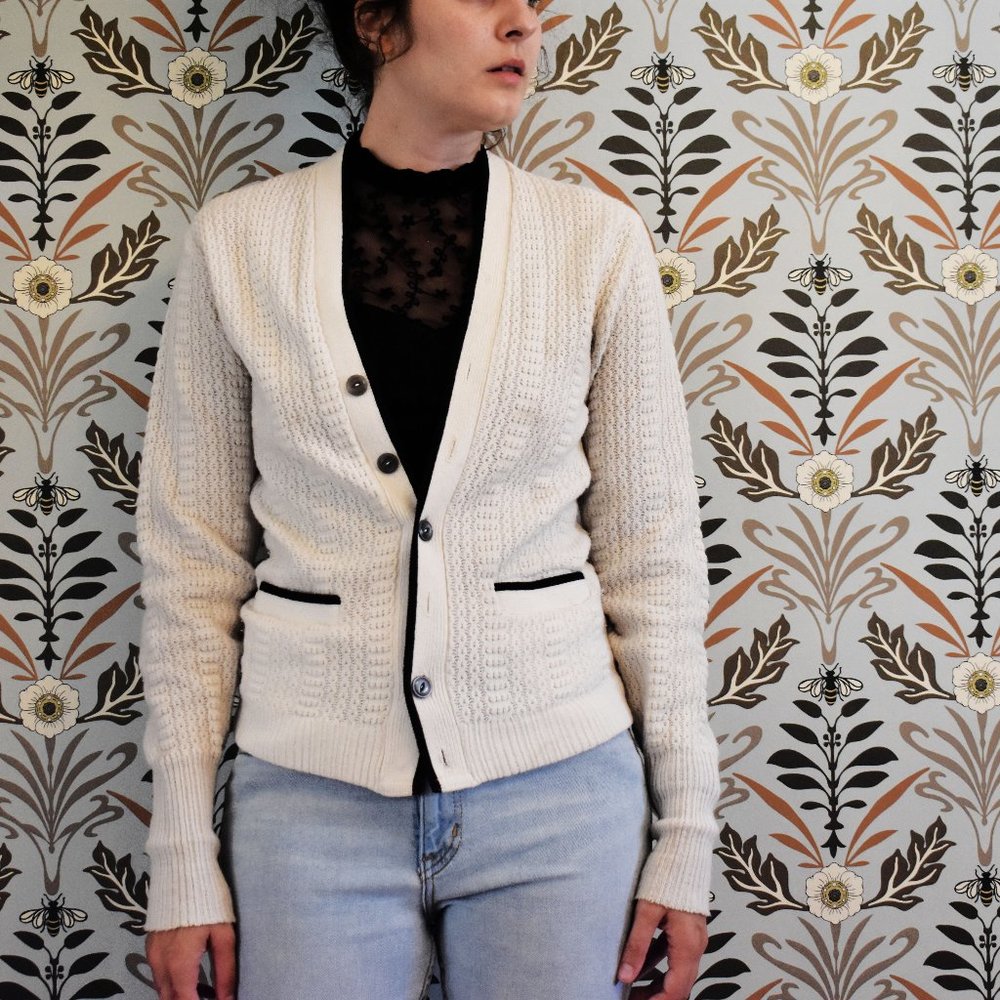 vintage preppy cardigan sweater